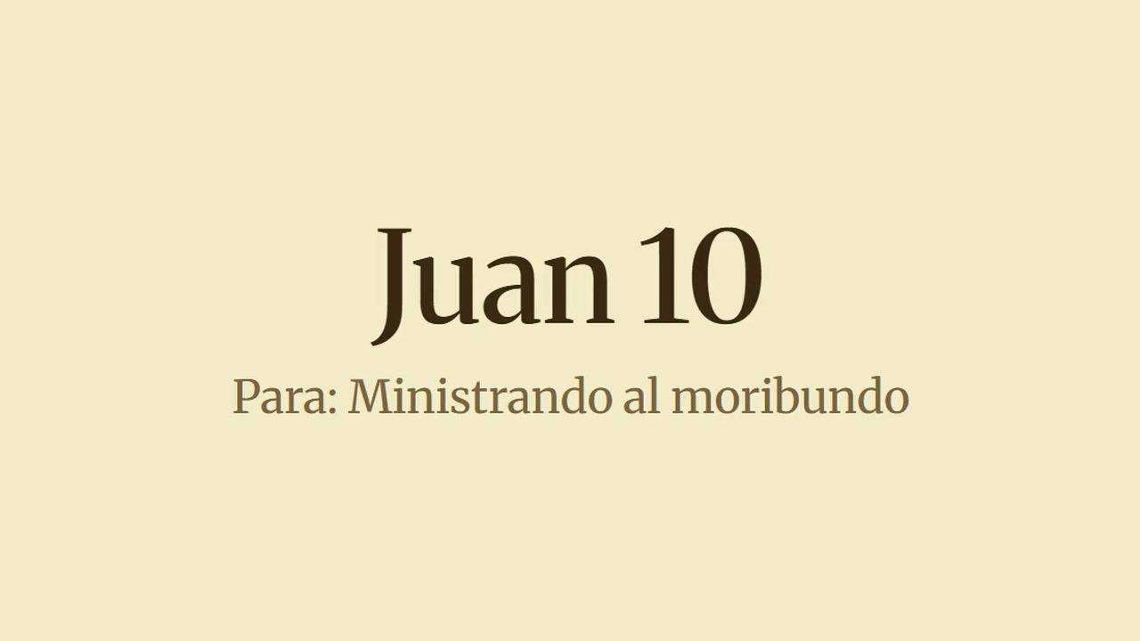Juan 10 - Lutero para la visita pastoral