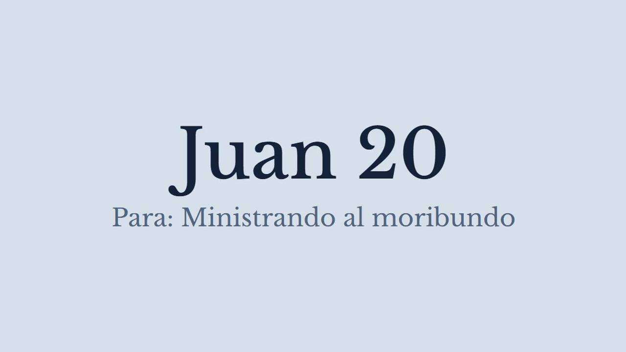 Juan 20 - Lutero para la visita pastoral