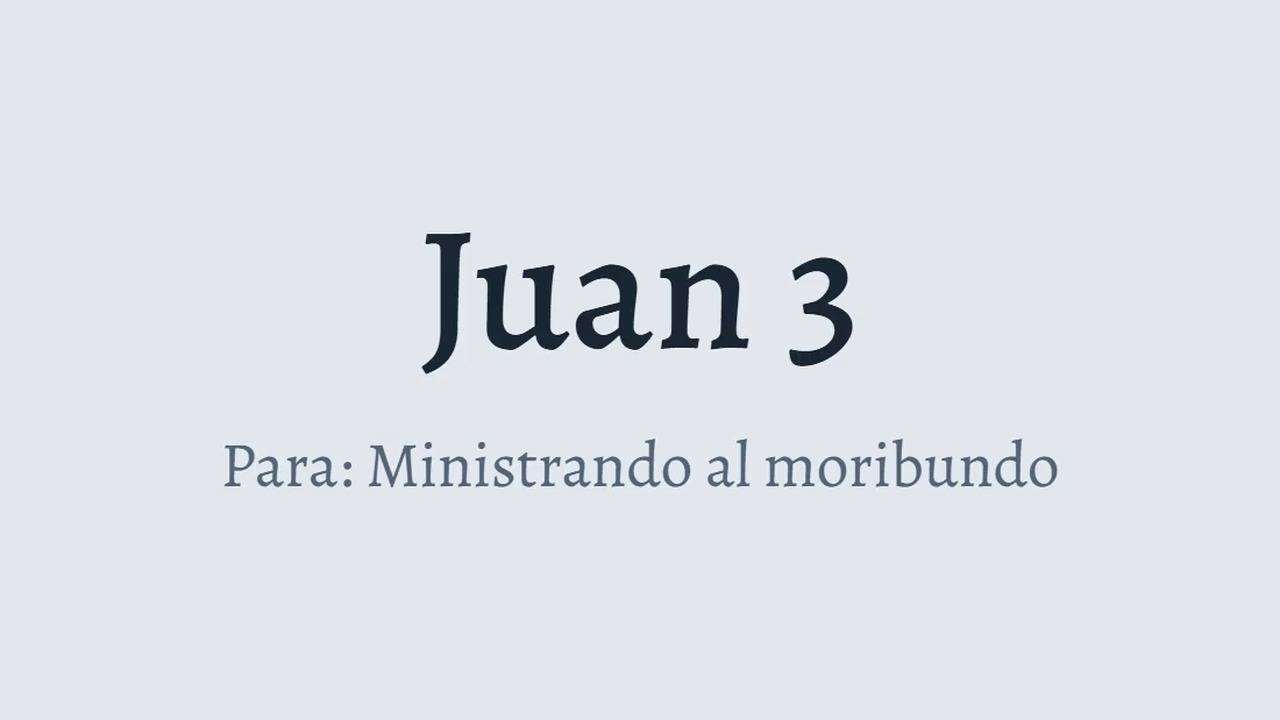 Juan 3 - Lutero para la visita pastoral