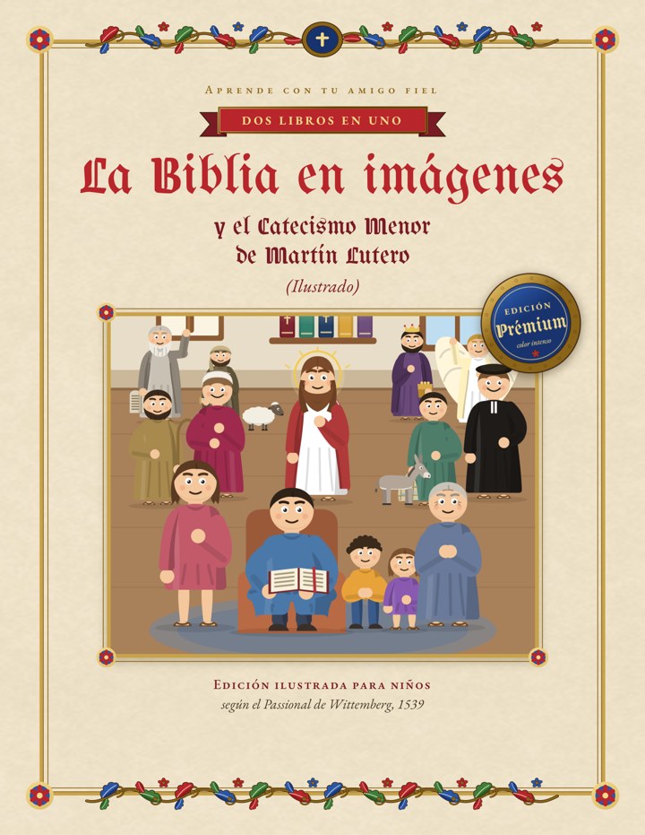 Portada de La Biblia en imágenes y el Catecismo Menor de Martín Lutero