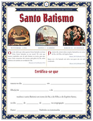 Pré-visualização: certificado de Batismo