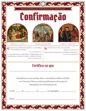 Pré-visualização: certificado de Confirmação